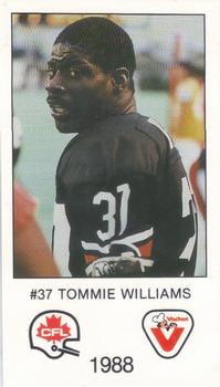 1988 Vachon CFL #NNO Tommie Williams Front