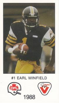 1988 Vachon CFL #NNO Earl Winfield Front