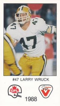 1988 Vachon CFL #NNO Larry Wruck Front