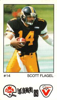 1989 Vachon CFL #41 Scott Flagel Front