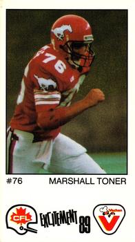 1989 Vachon CFL #111 Marshall Toner Front