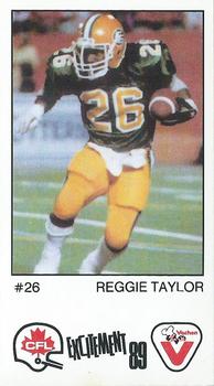 1989 Vachon CFL #124 Reggie Taylor Front