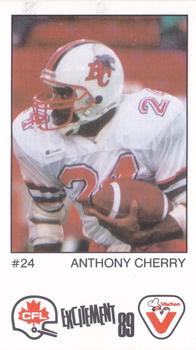1989 Vachon CFL #141 Tony Cherry Front