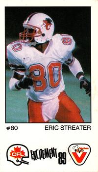 1989 Vachon CFL #150 Eric Streater Front