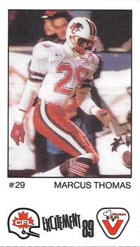 1989 Vachon CFL #151 Marcus Thomas Front