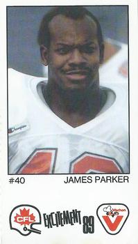 1989 Vachon CFL #156 James Parker Front