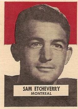 1959 Wheaties CFL #NNO Sam Etcheverry Front