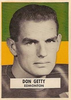 1959 Wheaties CFL #NNO Don Getty Front