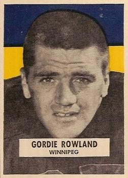 1959 Wheaties CFL #NNO Gordie Rowland Front
