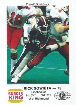 1985 Ottawa Rough Riders Police #NNO Rick Sowieta Front
