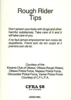 1984 Ottawa Rough Riders Police #NNO J.C. Watts Back