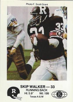1984 Ottawa Rough Riders Police #NNO Skip Walker Front
