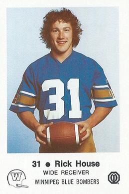 1982 Winnipeg Blue Bombers Police #NNO Rick House Front