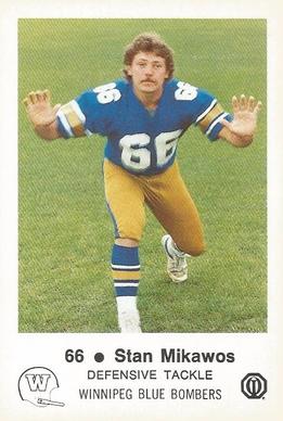 1982 Winnipeg Blue Bombers Police #NNO Stan Mikawos Front