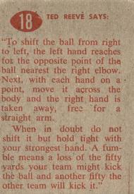1952 Parkhurst CFL #18 Shifting The Ball Back
