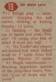 1952 Parkhurst CFL #19 Penalty Signals Back