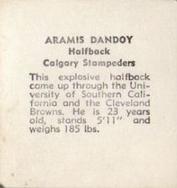 1956 Parkhurst CFL #25 Aramis Dandoy Back