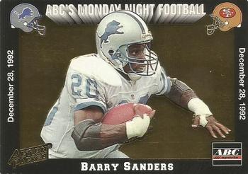 1993 Action Packed Monday Night Football - Prototypes #MN1 Barry Sanders Front