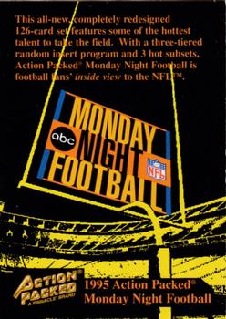 1995 Action Packed Monday Night Football - Promos #NNO Monday Night Football Ad Front
