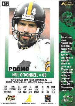1996 Action Packed - Promos #105 Neil O'Donnell Back