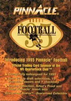 1995 Pinnacle - Promos #NNO Pinnacle Football Promo Front