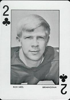 1972 Auburn Tigers Playing Cards (Orange Backs) #2♣ Rick Neel Front