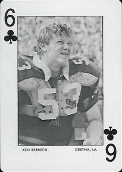 1972 Auburn Tigers Playing Cards (Orange Backs) #6♣ Ken Bernich Front