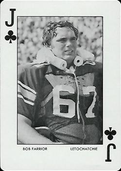 1972 Auburn Tigers Playing Cards (Orange Backs) #J♣ Bob Farrior Front