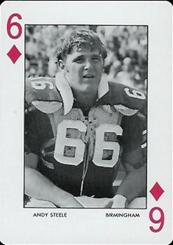 1972 Auburn Tigers Playing Cards (Orange Backs) #6♦ Andy Steele Front