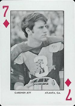 1972 Auburn Tigers Playing Cards (Orange Backs) #7♦ Gardner Jett Front