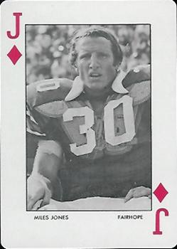 1972 Auburn Tigers Playing Cards (Orange Backs) #J♦ Miles Jones Front