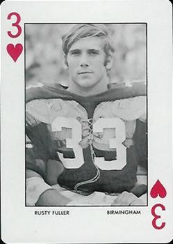 1972 Auburn Tigers Playing Cards (Orange Backs) #3♥ Rusty Fuller Front