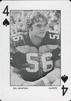 1972 Auburn Tigers Playing Cards (Orange Backs) #4♠ Bill Newton Front