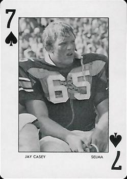 1972 Auburn Tigers Playing Cards (Orange Backs) #7♠ Jay Casey Front