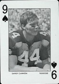 1972 Auburn Tigers Playing Cards (Orange Backs) #9♠ Sandy Cannon Front