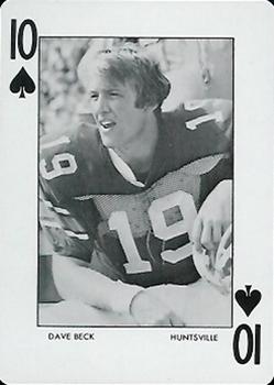 1972 Auburn Tigers Playing Cards (Orange Backs) #10♠ Dave Beck Front