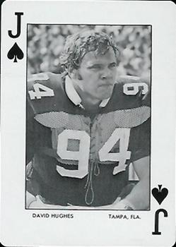 1972 Auburn Tigers Playing Cards (Orange Backs) #J♠ David Hughes Front