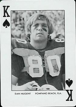 1972 Auburn Tigers Playing Cards (Orange Backs) #K♠ Dan Nugent Front