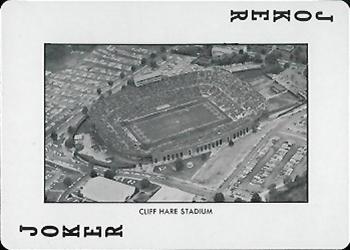 1972 Auburn Tigers Playing Cards (Orange Backs) #JOKER Cliff Hare Stadium Front