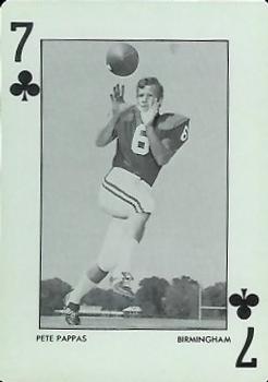 1972 Alabama Crimson Tide Playing Cards (Red Backs) #7♣ Pete Pappas Front