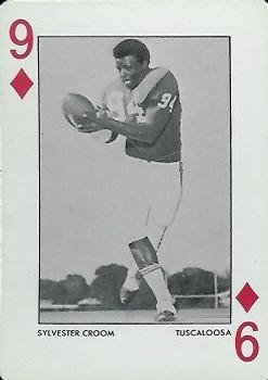 1972 Alabama Crimson Tide Playing Cards (Red Backs) #9♦ Sylvester Croom Front