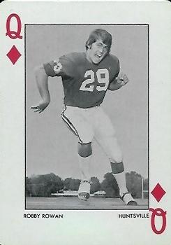 1972 Alabama Crimson Tide Playing Cards (Red Backs) #Q♦ Robby Rowan Front