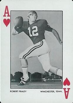 1972 Alabama Crimson Tide Playing Cards (Red Backs) #A♥ Robert Fraley Front