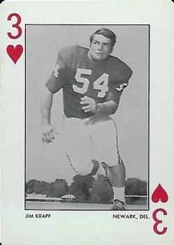 1972 Alabama Crimson Tide Playing Cards (Red Backs) #3♥ Jim Krapf Front