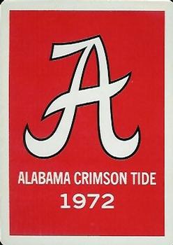 1972 Alabama Crimson Tide Playing Cards (Red Backs) #7♥ Mike Washington Back