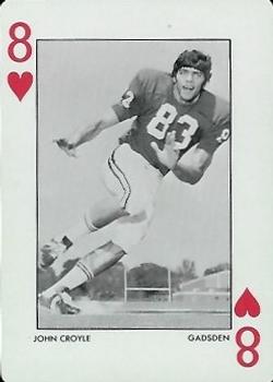 1972 Alabama Crimson Tide Playing Cards (Red Backs) #8♥ John Croyle Front