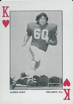 1972 Alabama Crimson Tide Playing Cards (Red Backs) #K♥ Morris Hunt Front