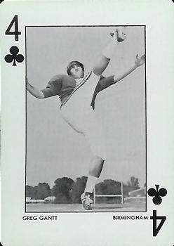 1973 Alabama Crimson Tide Playing Cards (White Backs) #4♣ Greg Gantt Front