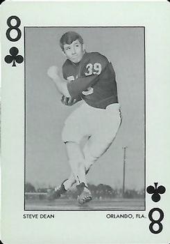 1973 Alabama Crimson Tide Playing Cards (White Backs) #8♣ Steve Dean Front
