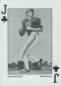 1973 Alabama Crimson Tide Playing Cards (White Backs) #J♣ Gary Rutledge Front